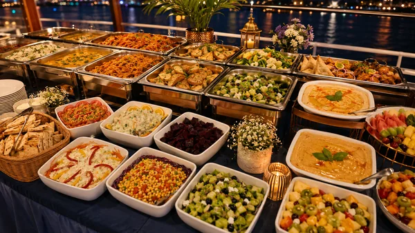 A buffet for the evening