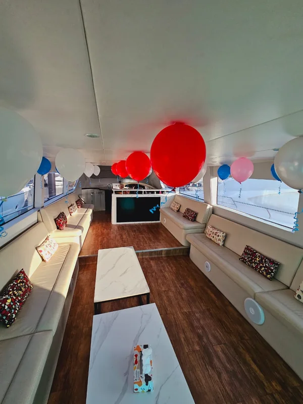 Indoor dining — setup shown